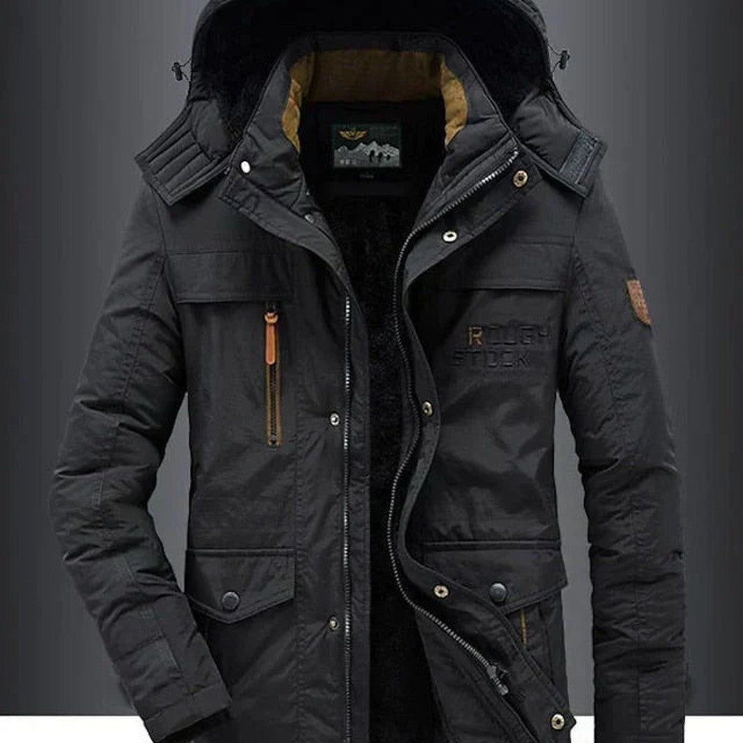 Miles - Men's Sherpa Lined Winter Coat with Hood