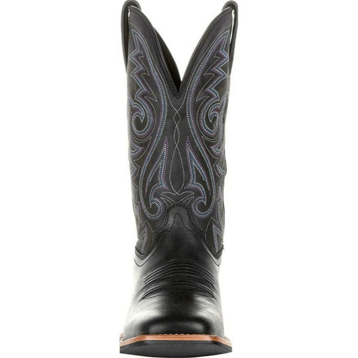 Leather-Look Western Ankle Boots