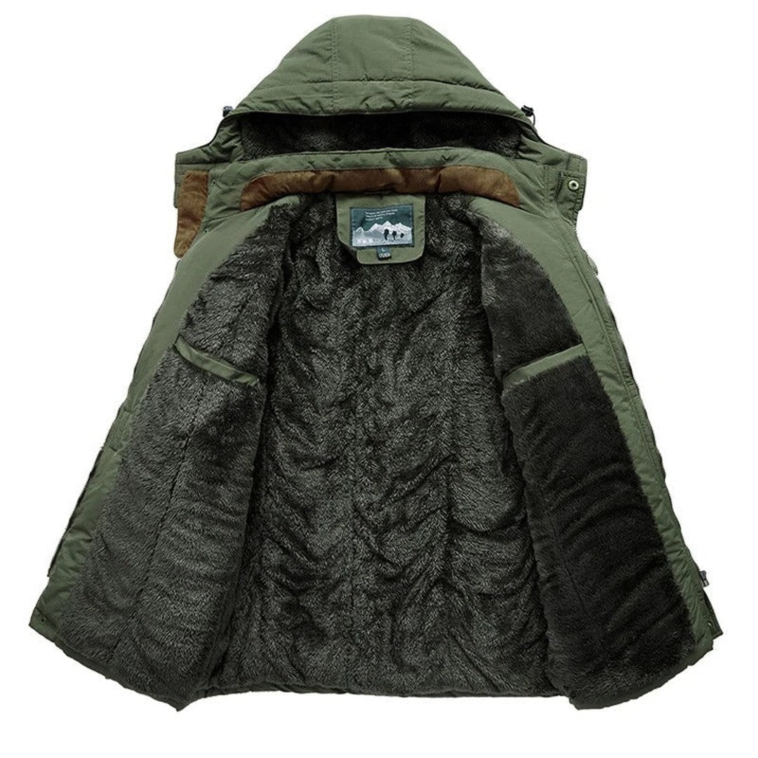 Miles - Men's Sherpa Lined Winter Coat with Hood