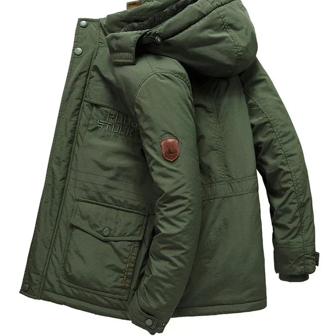 Miles - Men's Sherpa Lined Winter Coat with Hood