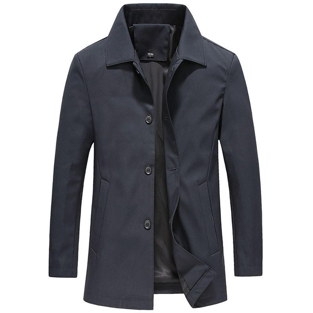 Men's Long Windproof Jacket for Autumn