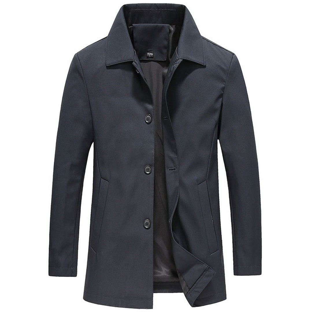 Men's Long Windproof Jacket for Autumn