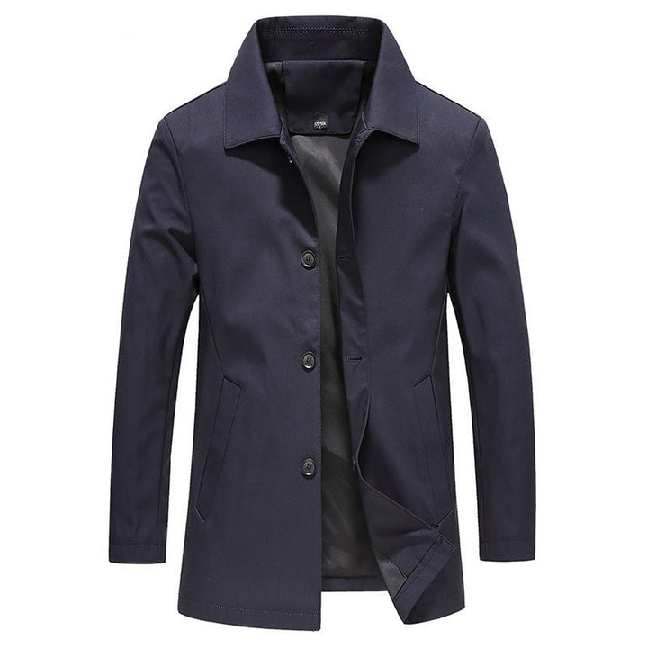 Men's Long Windproof Jacket for Autumn