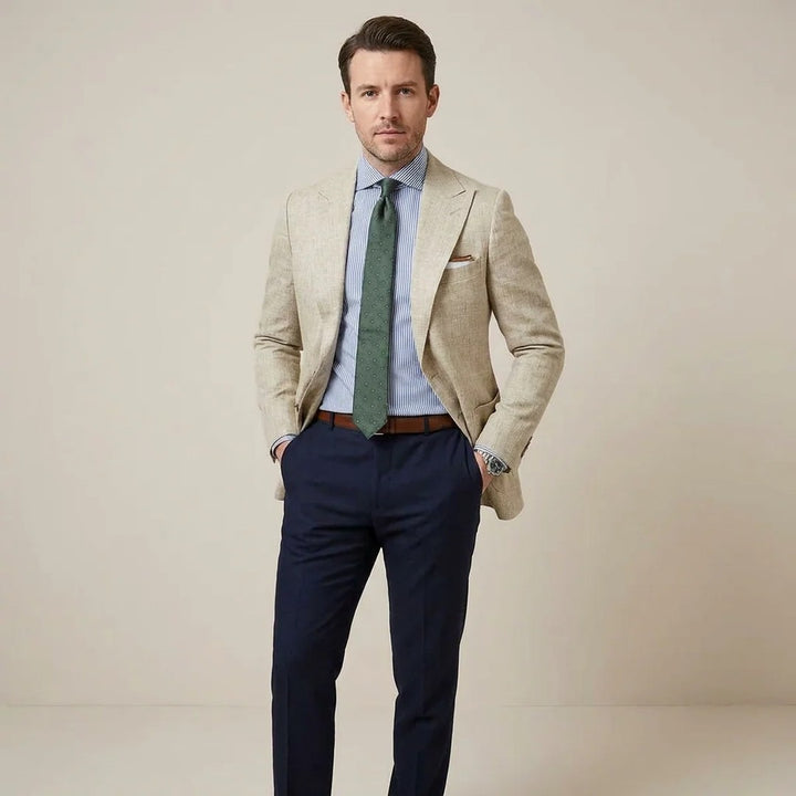 Textured Notch Lapel Blazer