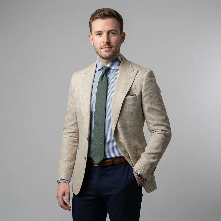 Textured Notch Lapel Blazer