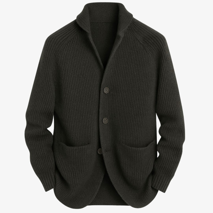 Elliot | Tailored Button-Front Knit Cardigan