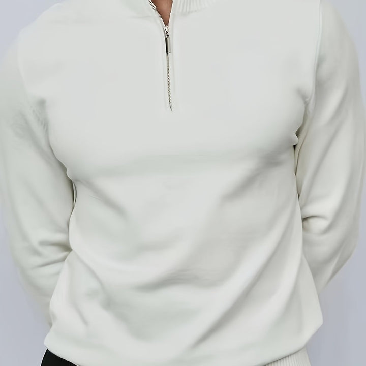 Half-Zip Mock Neck Sweater