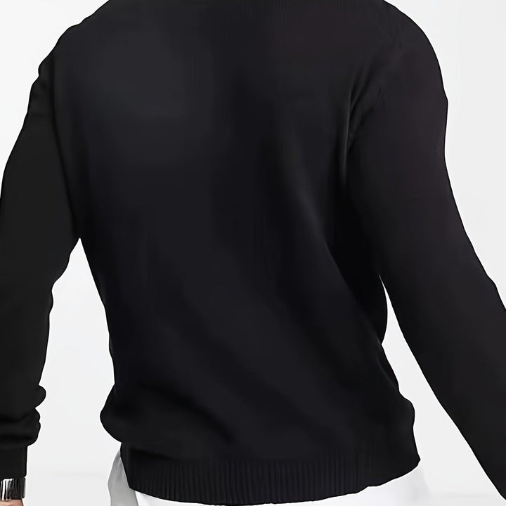Half-Zip Mock Neck Sweater