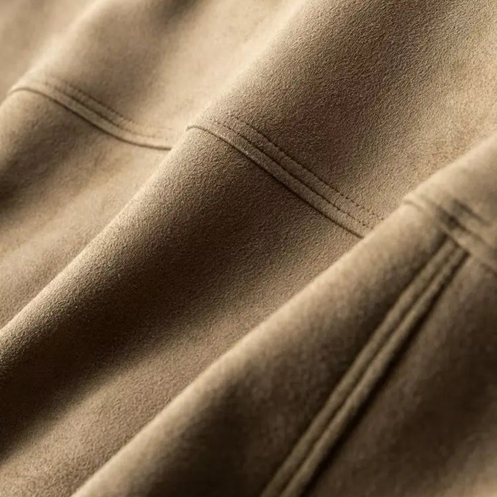 Suede-Look Patch Pocket Work Jacket