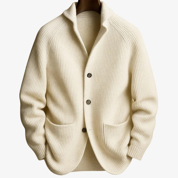 Elliot | Tailored Button-Front Knit Cardigan