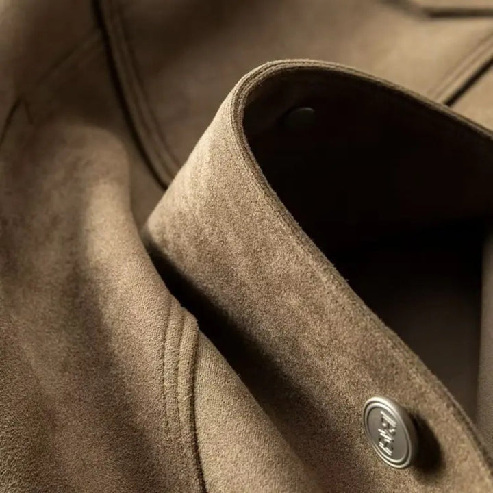 Suede-Look Patch Pocket Work Jacket