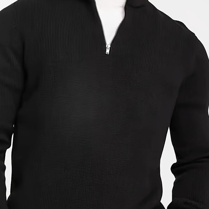 Half-Zip Mock Neck Sweater