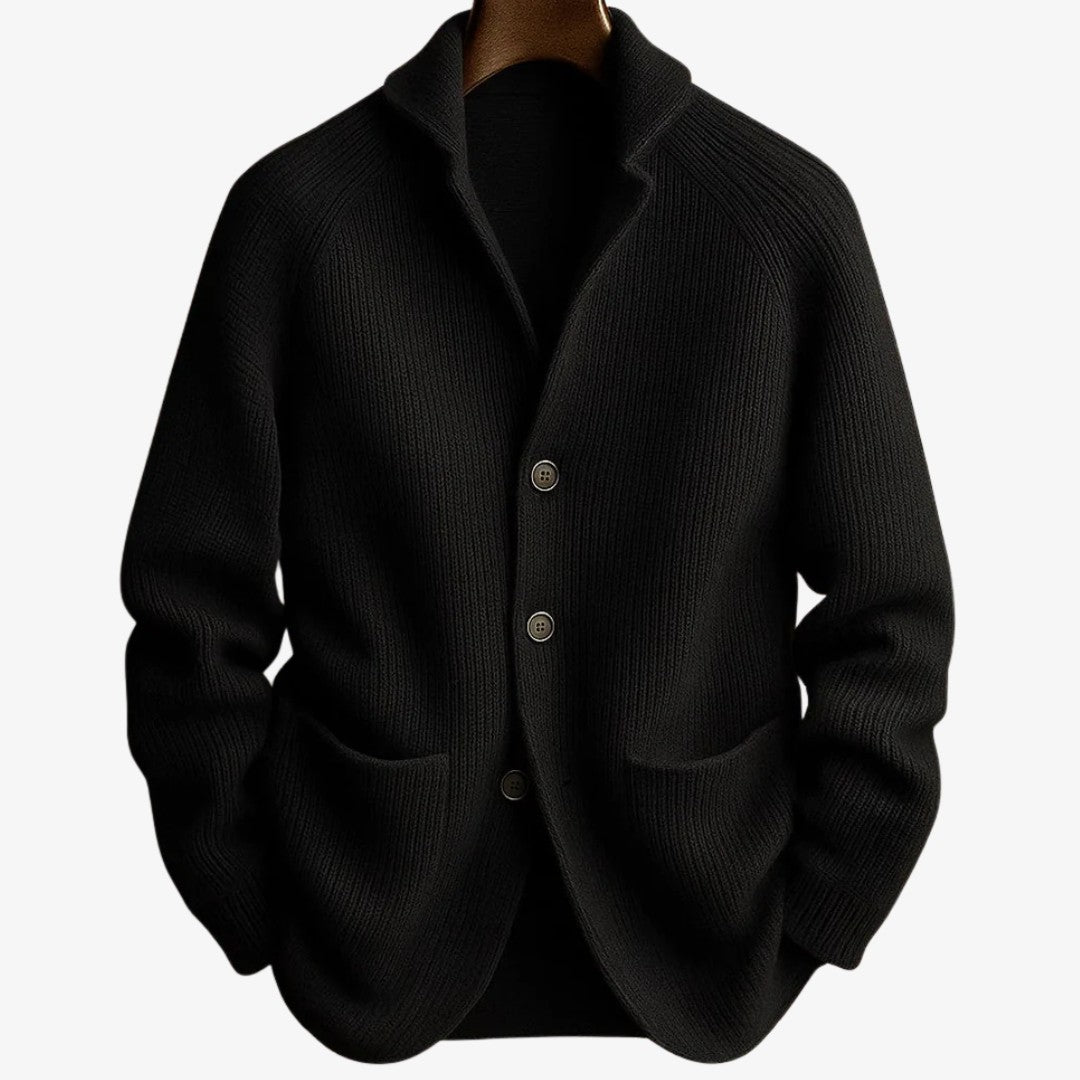 Elliot | Tailored Button-Front Knit Cardigan