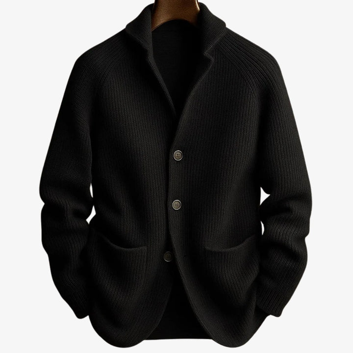 Elliot | Tailored Button-Front Knit Cardigan