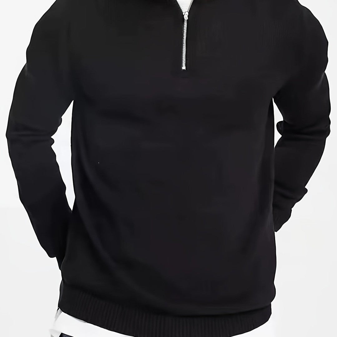 Half-Zip Mock Neck Sweater