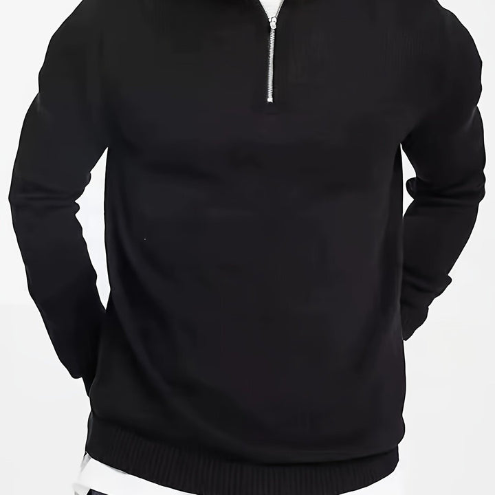 Half-Zip Mock Neck Sweater