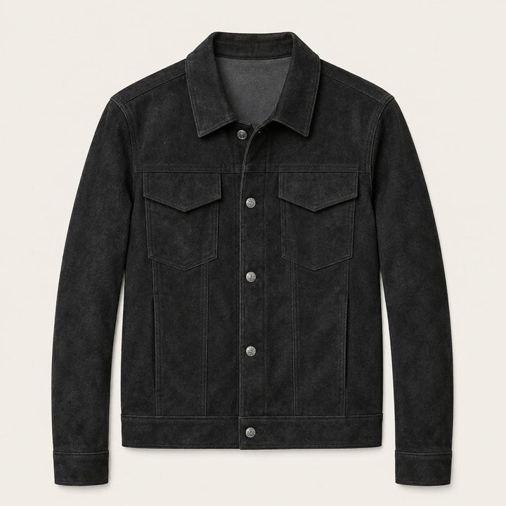 Suede-Look Patch Pocket Work Jacket