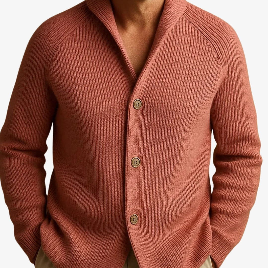 Elliot | Tailored Button-Front Knit Cardigan