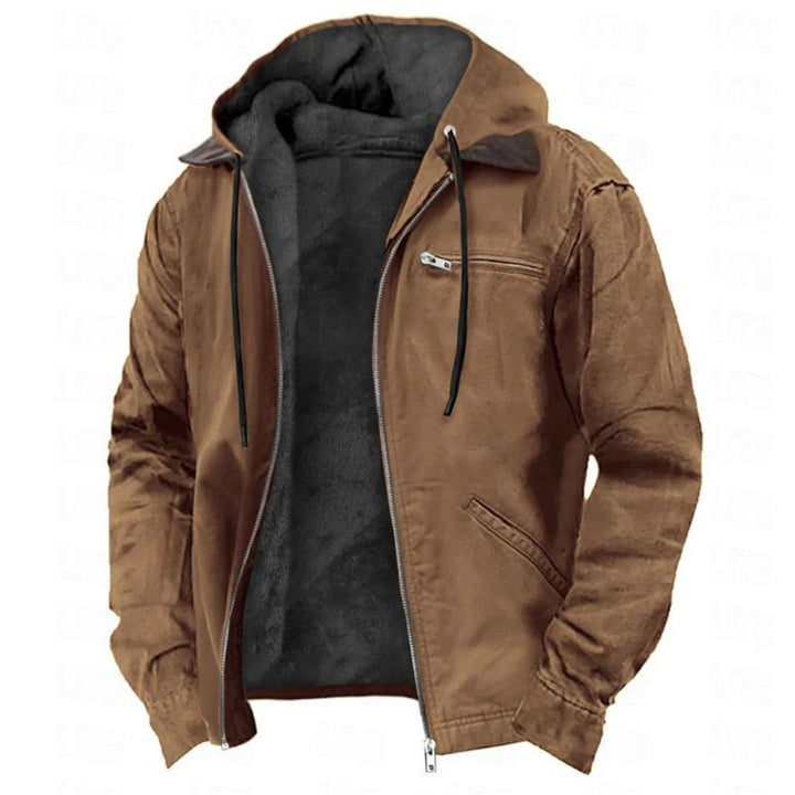 Corduroy Collar Quilted Jacket