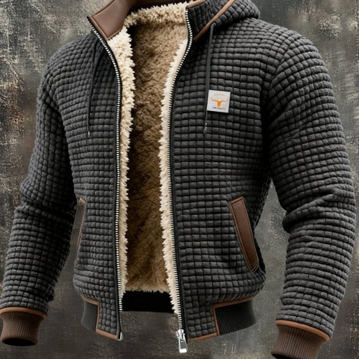 Brendan - Men's Quilted Hooded Jacket with Fleece Lining - photo 1