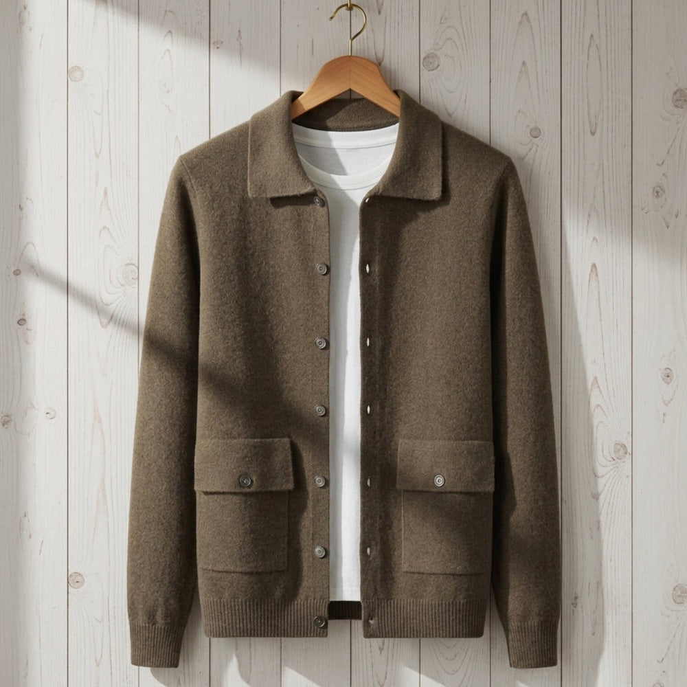 Men's Verona Longline Cashmere Button Jacket