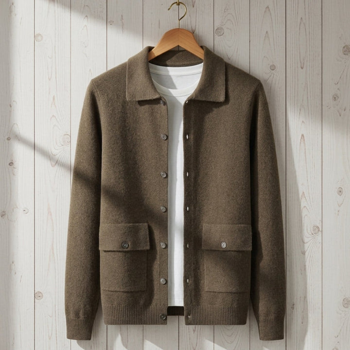 Men's Verona Longline Cashmere Button Jacket