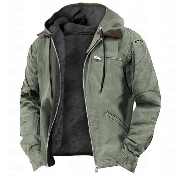 Corduroy Collar Quilted Jacket