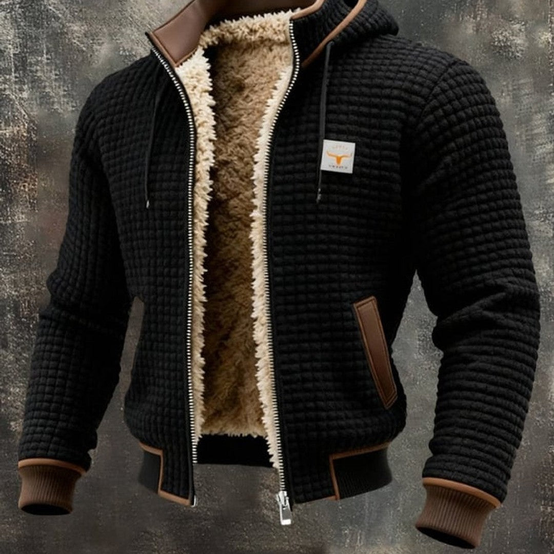 Brendan - Men's Quilted Hooded Jacket with Fleece Lining - photo 2