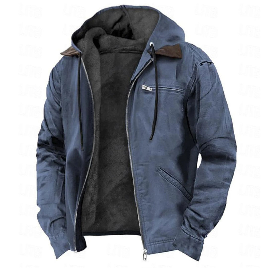 Corduroy Collar Quilted Jacket