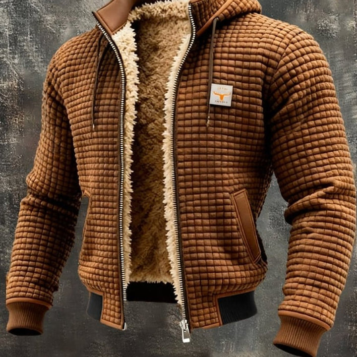 Brendan - Men's Quilted Hooded Jacket with Fleece Lining - photo 5