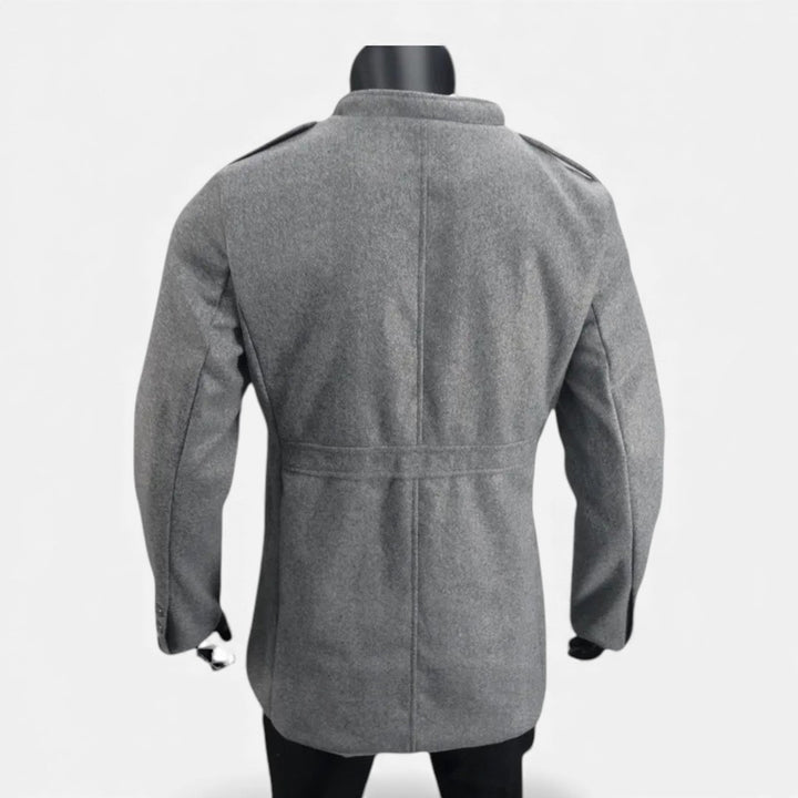 Wool-Look Mid-Length Zip Coat