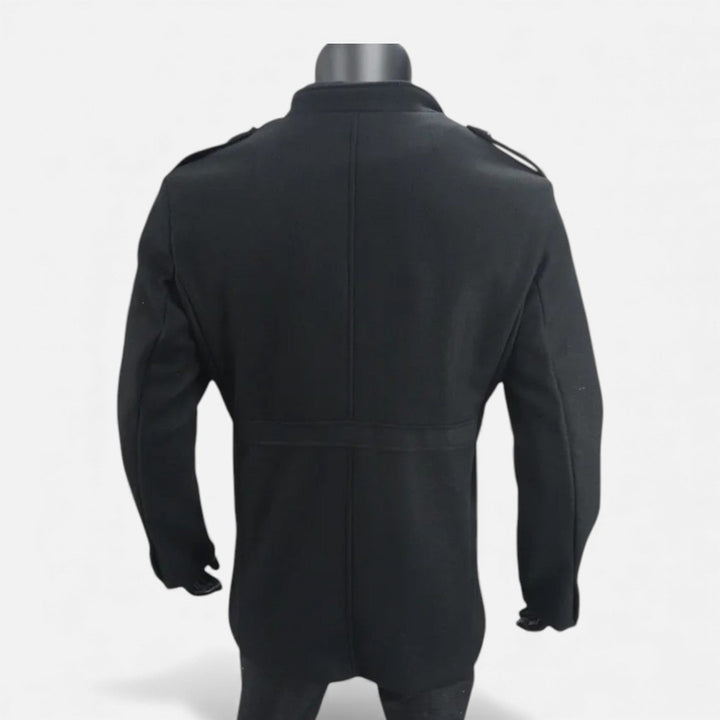 Wool-Look Mid-Length Zip Coat