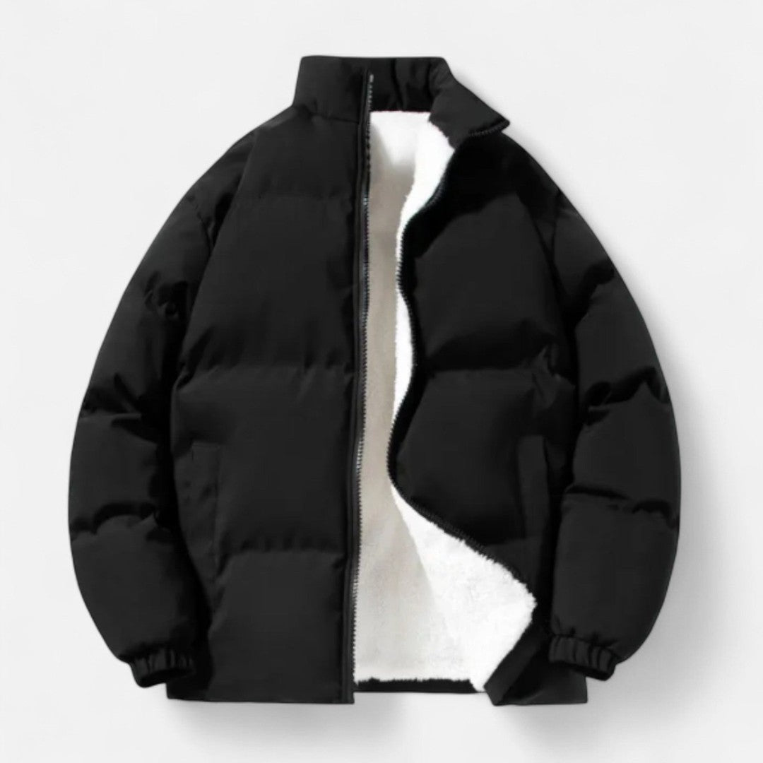 Wool-Look Stand-Collar Jacket