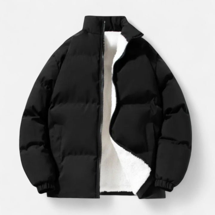 Wool-Look Stand-Collar Jacket