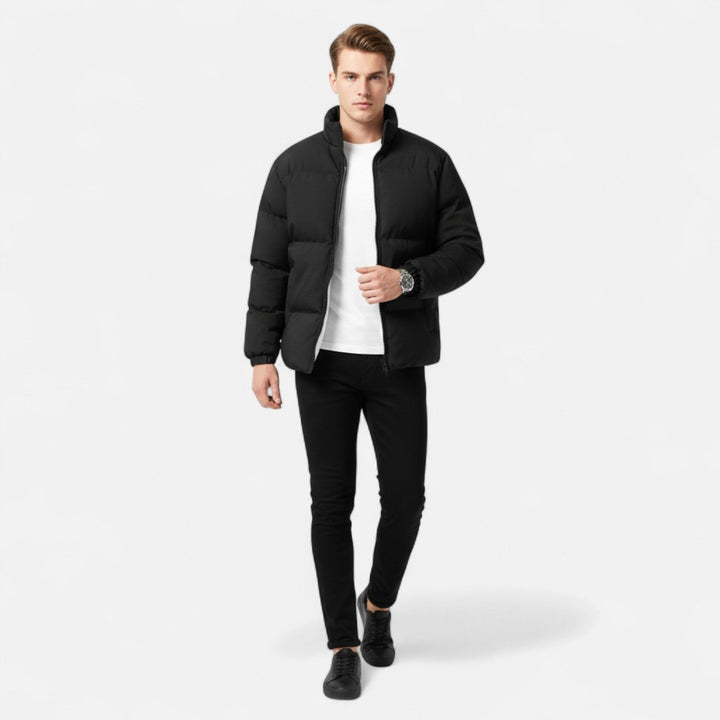 Wool-Look Stand-Collar Jacket