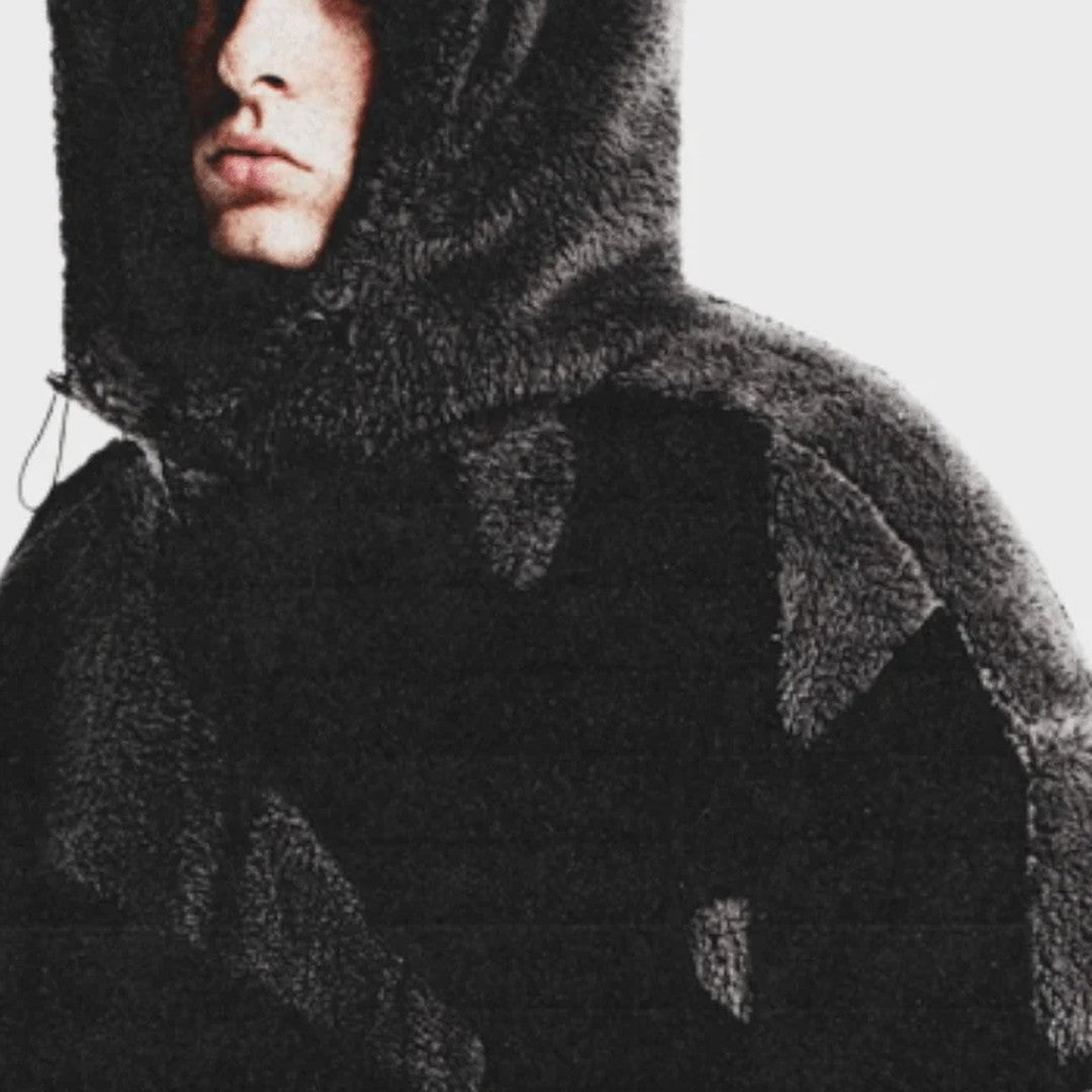 Camo-Print Zip-Up Hooded Jacket