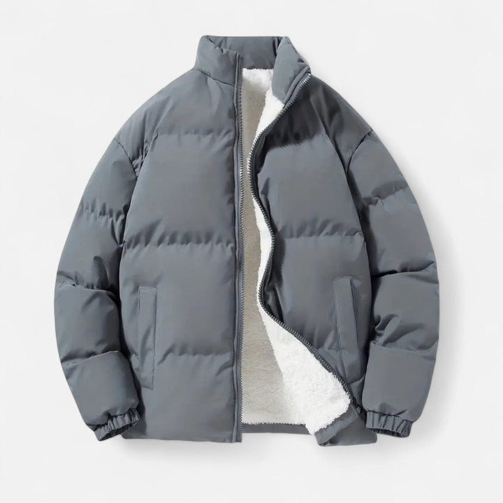 Wool-Look Stand-Collar Jacket