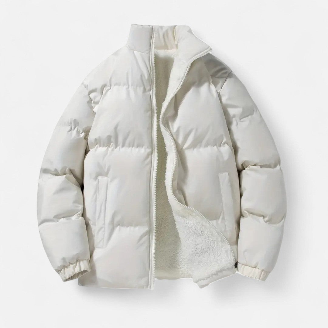 Wool-Look Stand-Collar Jacket