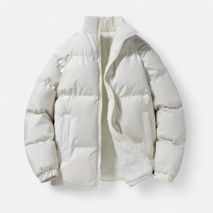 Wool-Look Stand-Collar Jacket