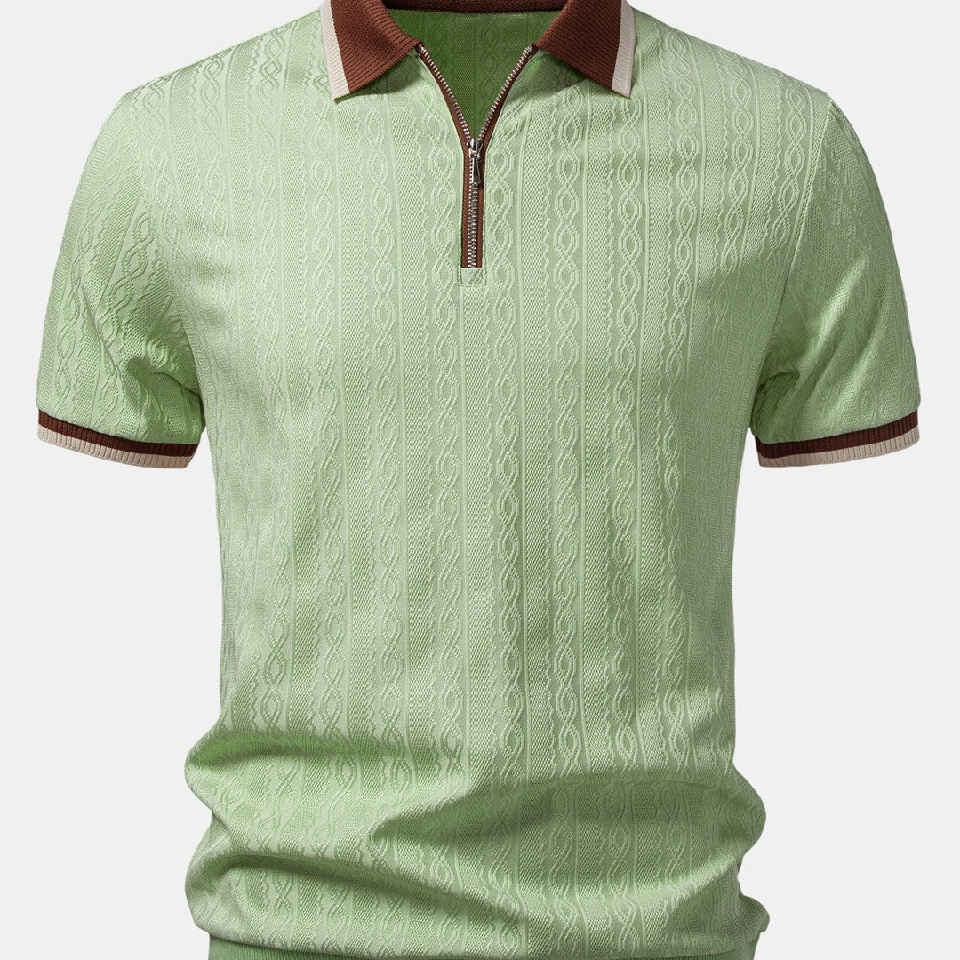 TAORMINA Knitted Zip Polo Shirt