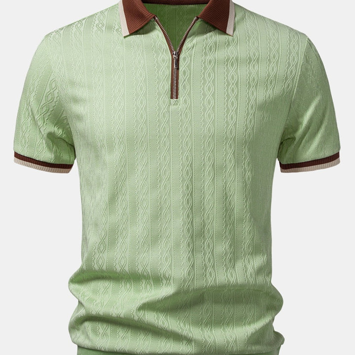 TAORMINA Knitted Zip Polo Shirt