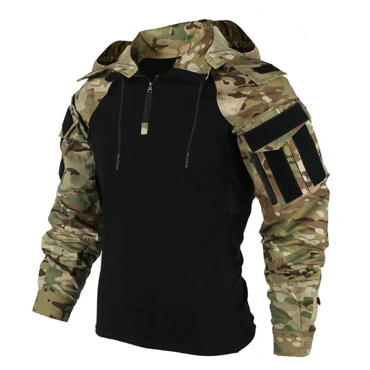 Tactical Half-Zip Hooded Pullover
