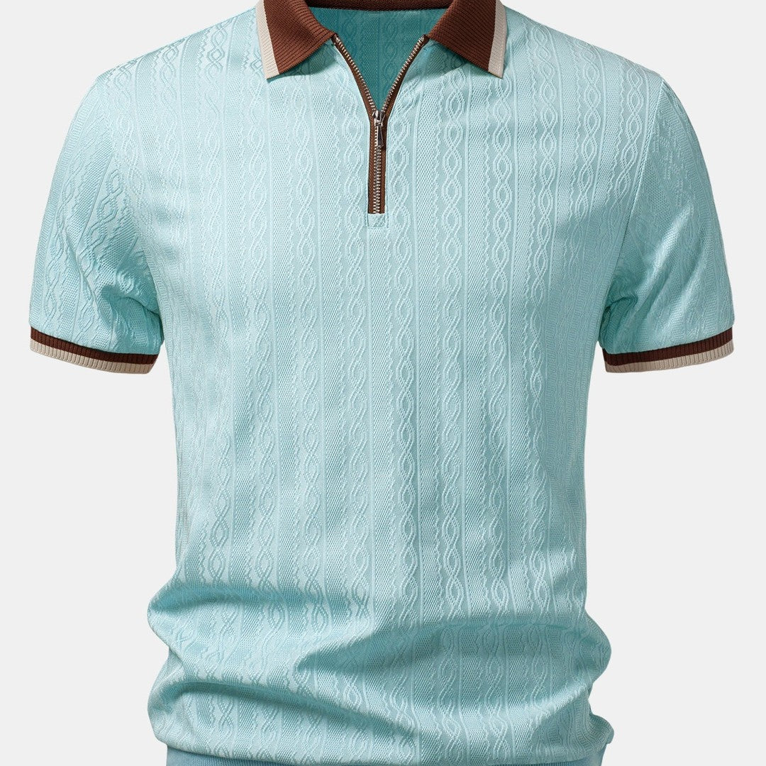 TAORMINA Knitted Zip Polo Shirt