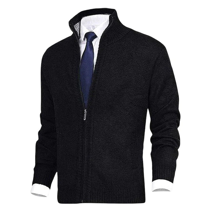 Zip-Up Collared Cardigan Jacket