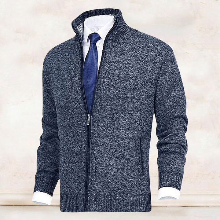 Zip-Up Collared Cardigan Jacket