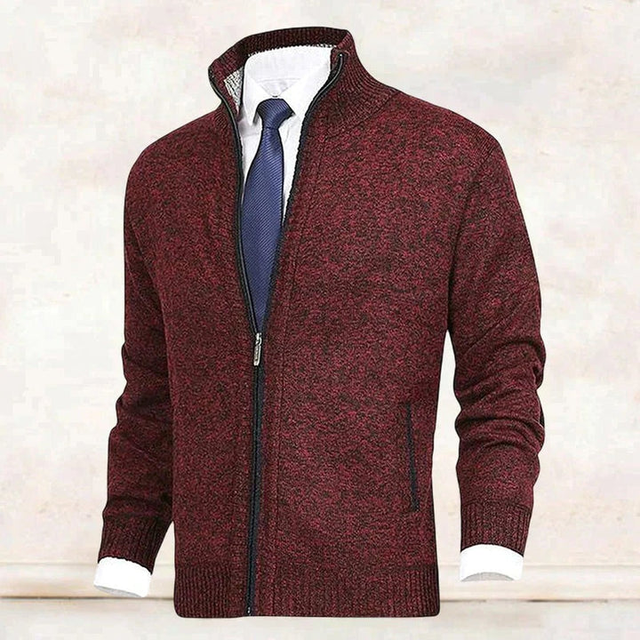 Zip-Up Collared Cardigan Jacket