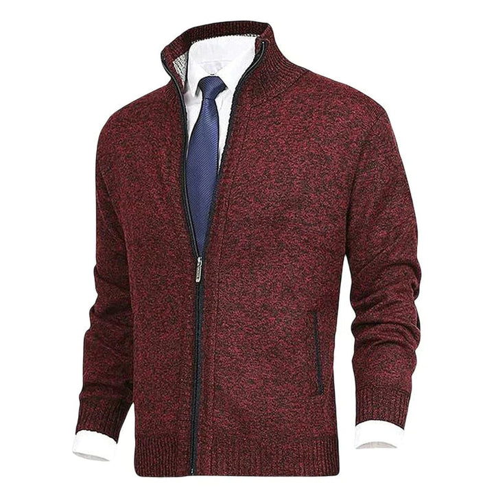 Zip-Up Collared Cardigan Jacket