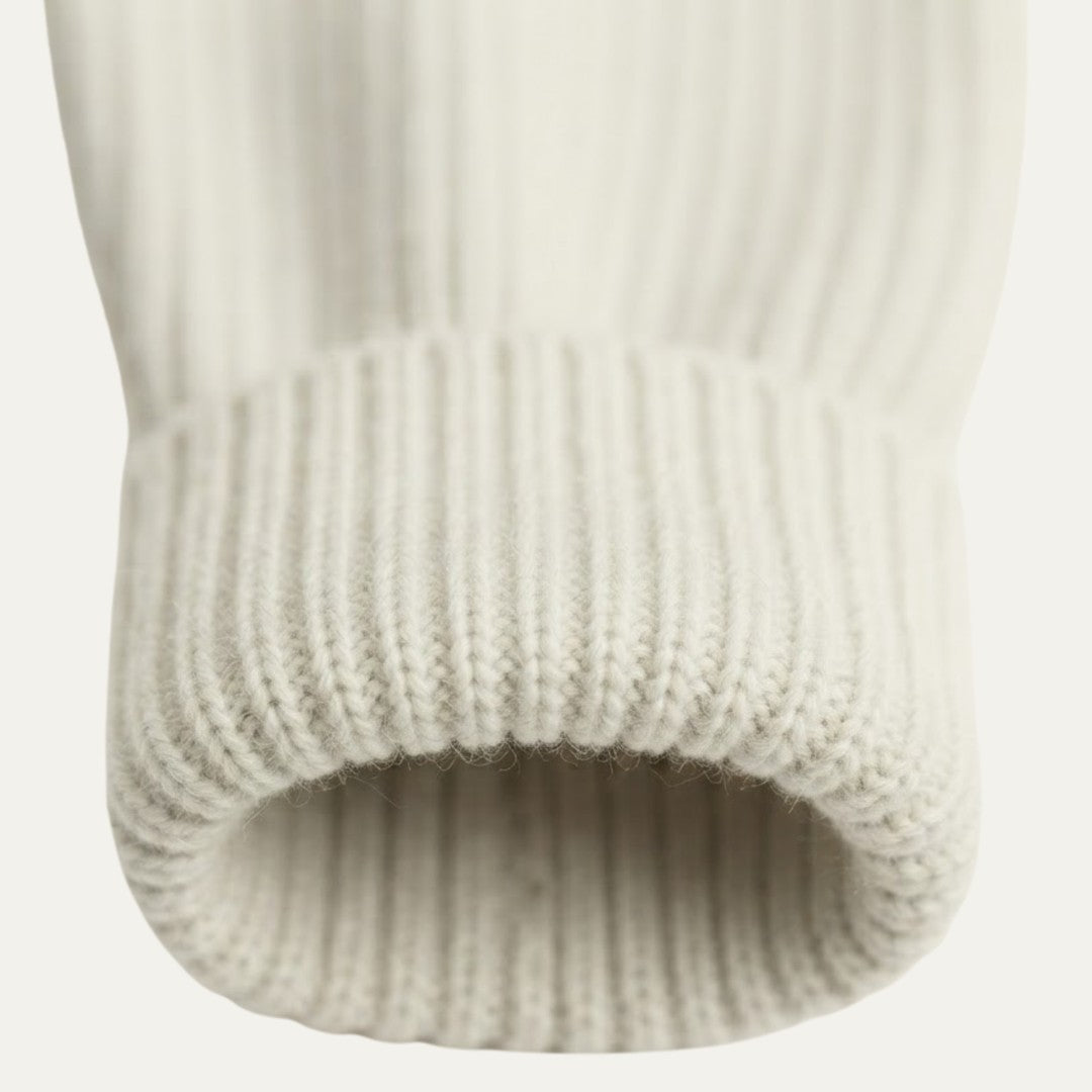 Chunky Fisherman Rib Turtleneck Sweater