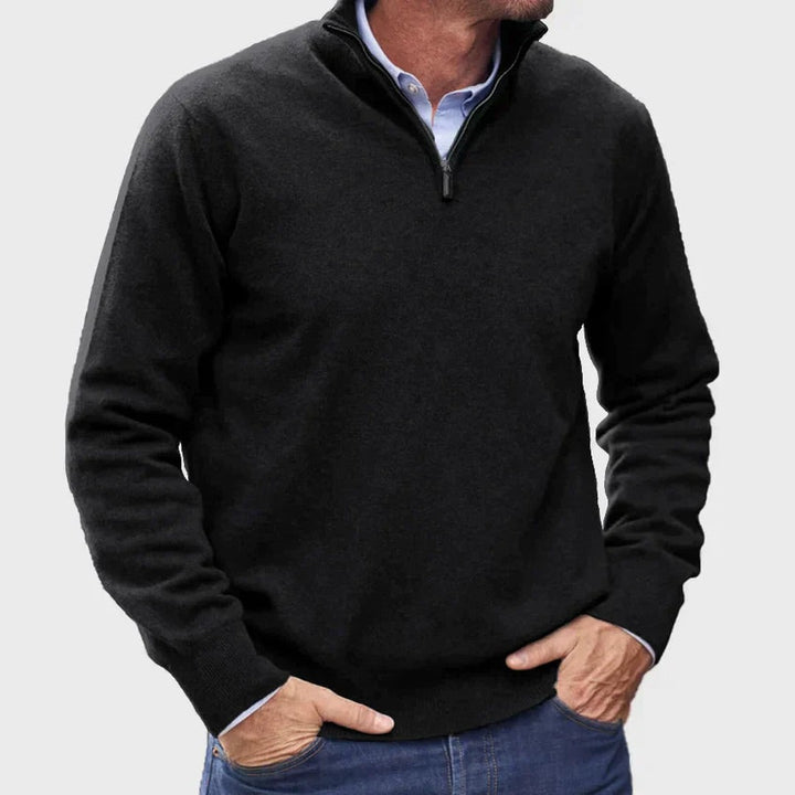 Quarter-Zip Knit Pullover