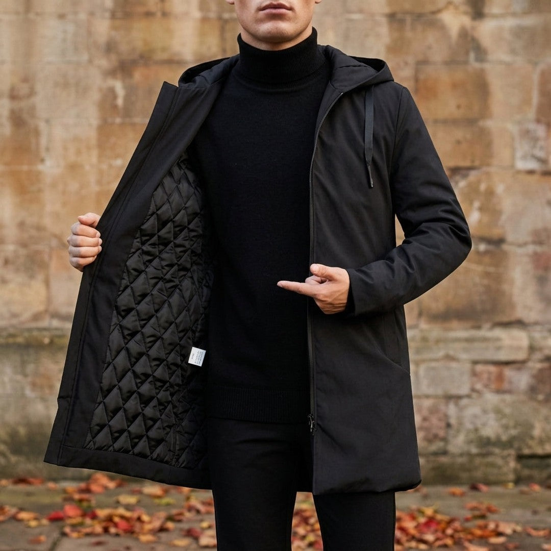 Men's Nordvik Quilted-Lining Hooded Mid Coat